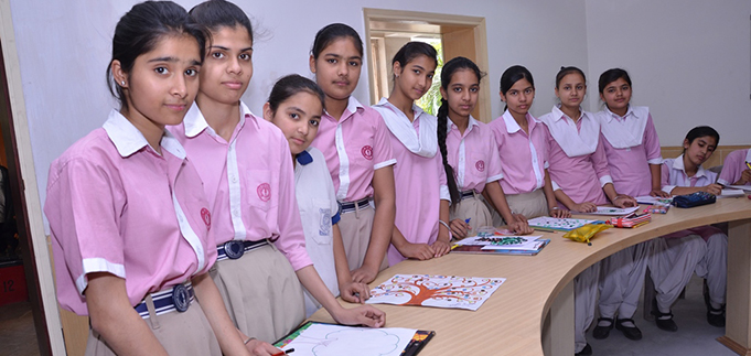 Smart classroom learning at Modern Senior Secondary School, Patiala